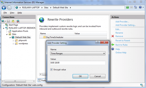 Configure time ranges
