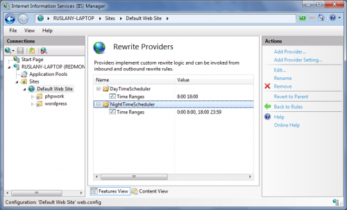 Rewrite Providers final configuration