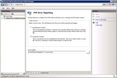 Error reporting