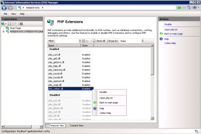 Enable or disable an extension