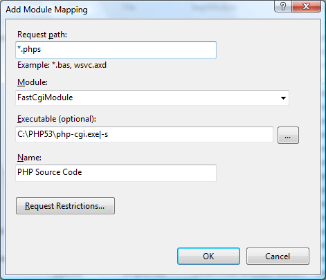 Handler Mapping for PHPS extension