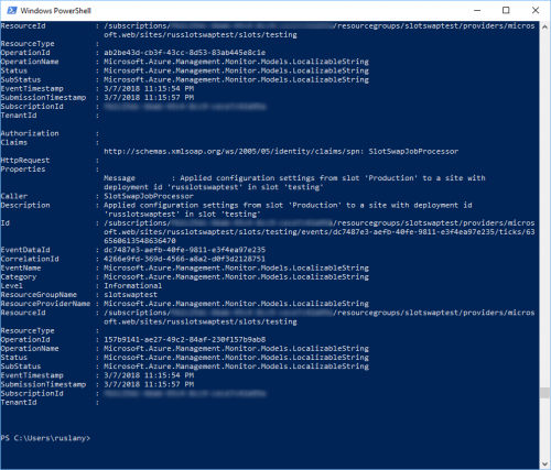 Activity Log in PowerShell